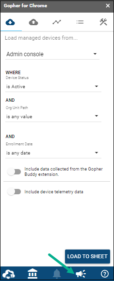 Feedback Icon from Sidebar