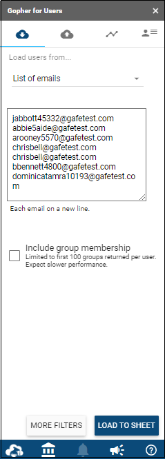 Load From Email sidebar view