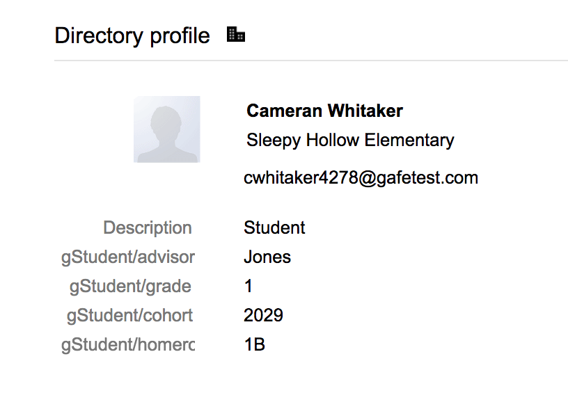 Legacy contacts view of directory profile