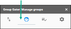 Select Groups to manage tab