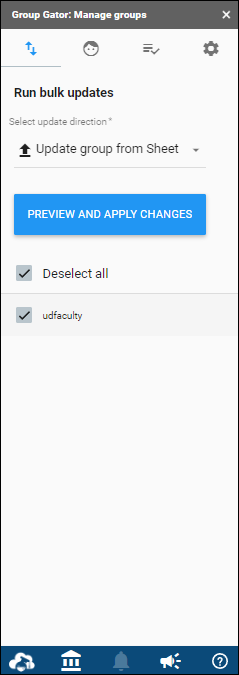 Preview and Apply Changes view