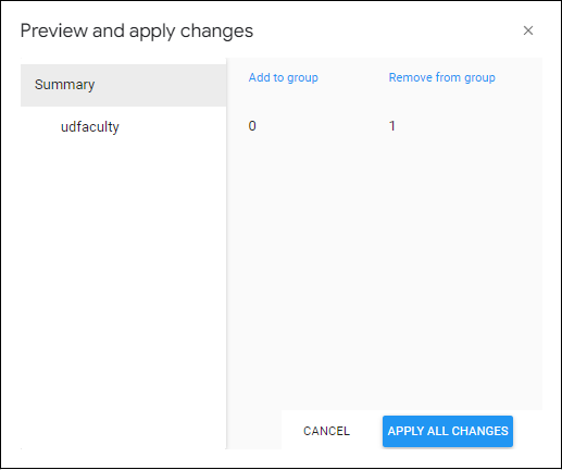 Apply all changes view