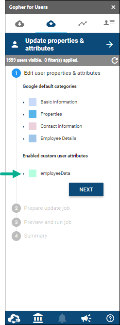 Update properties & attributes workflow
