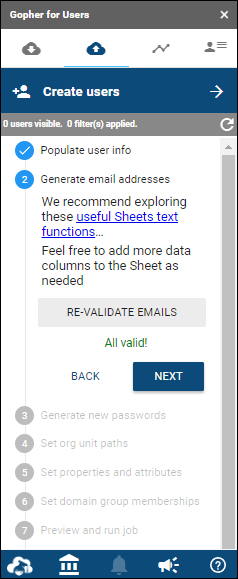 Validate email addresses showing in sidebar