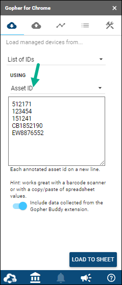 load Devices Asset List No Dups