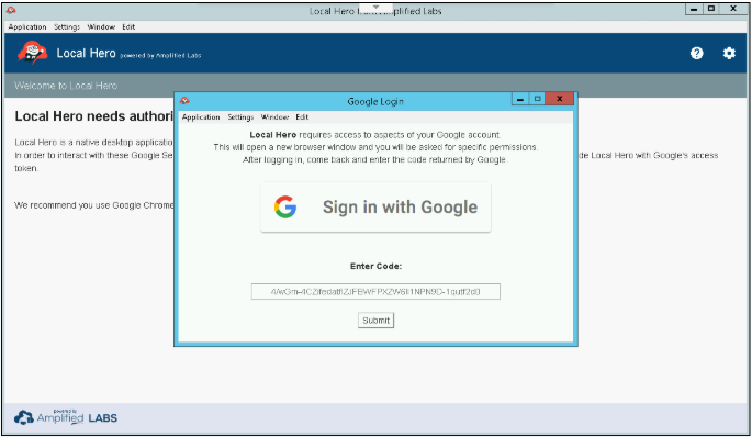 View of Authorization Sign in With Google