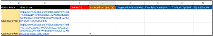 Exclude From Sync Column Example