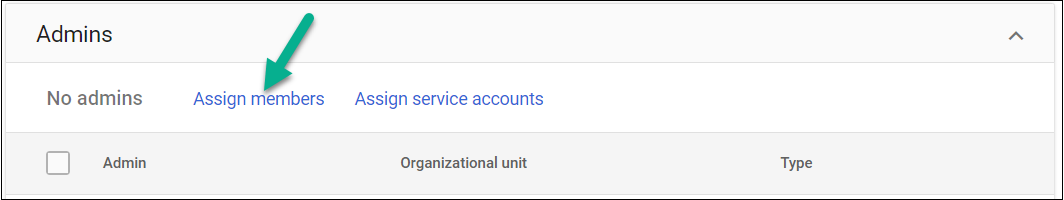 Location of assign members link