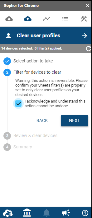 clear User Profiles Step 2