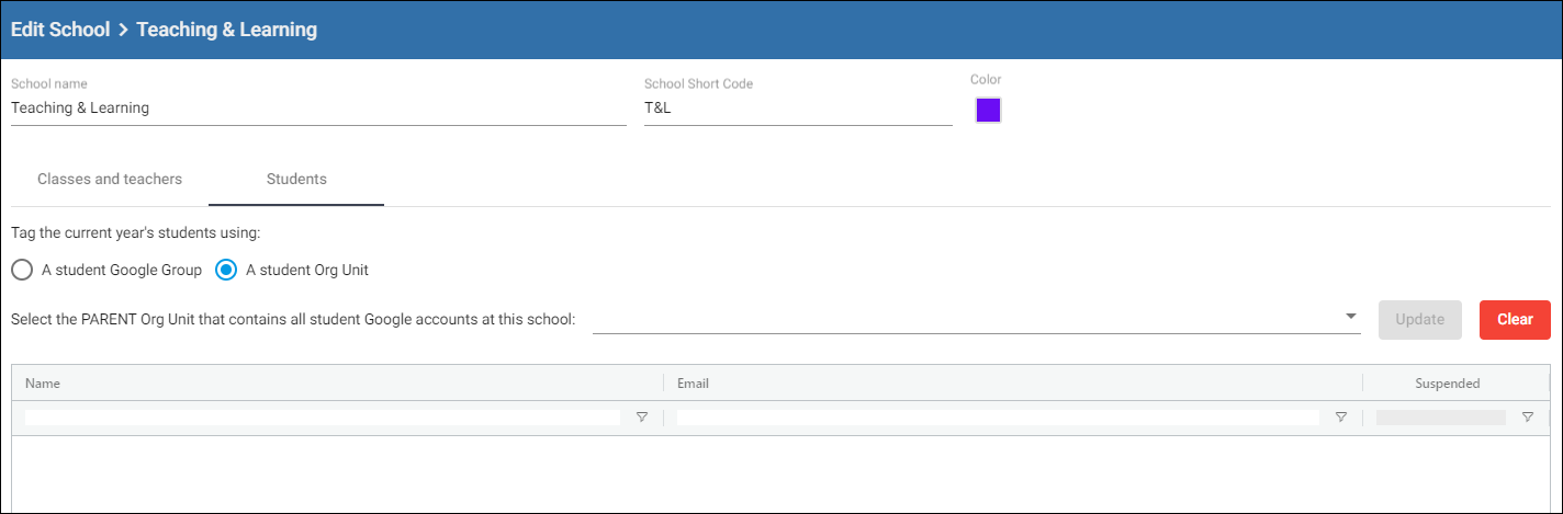 tag students by student O U example