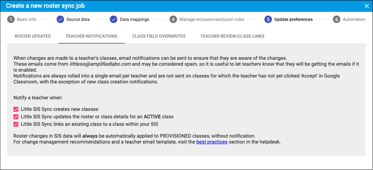Step 5 Teacher Notifications