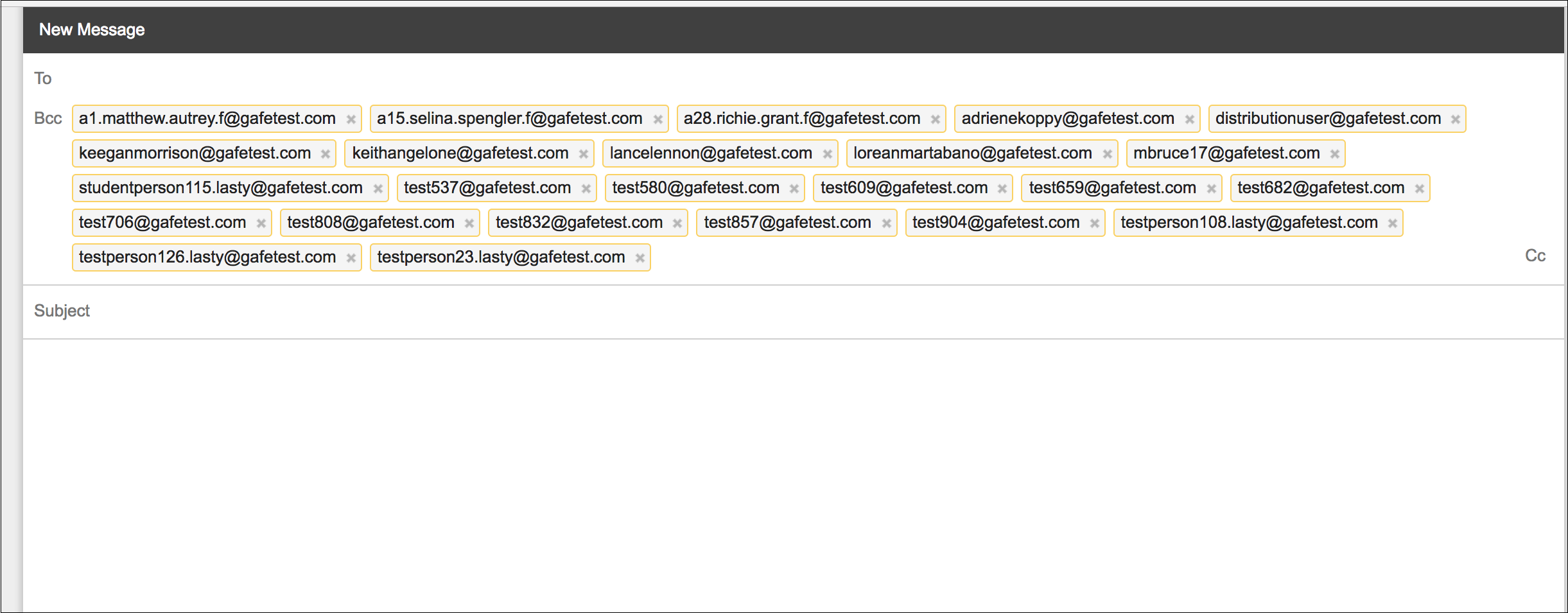 Guardians email view