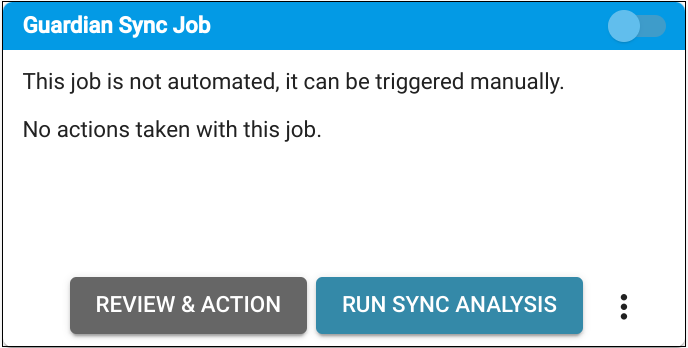 Run sync analysis button for a guardian sync