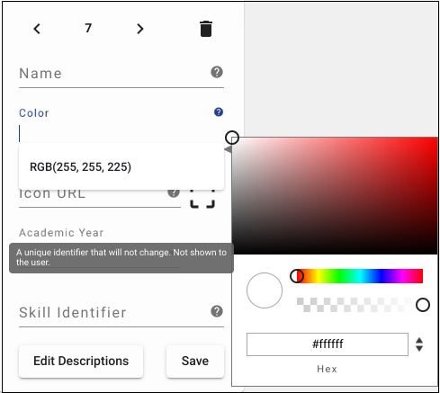 Skill Color Picker