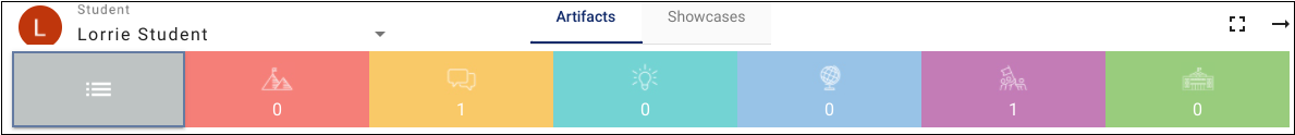 Artifacts Showcases Tabs Toggle