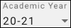 View of Academic Year Filter
