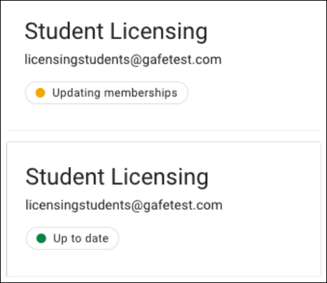 Group status indicator example