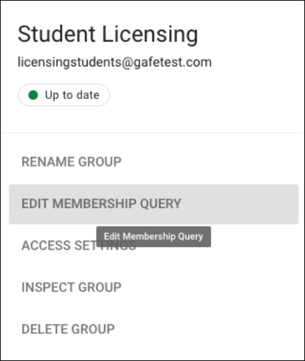 Edit group membership navigation location