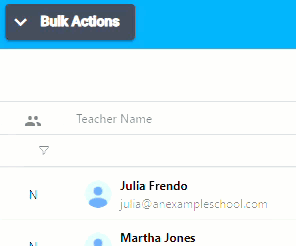 Bulk Delete classes Menu location