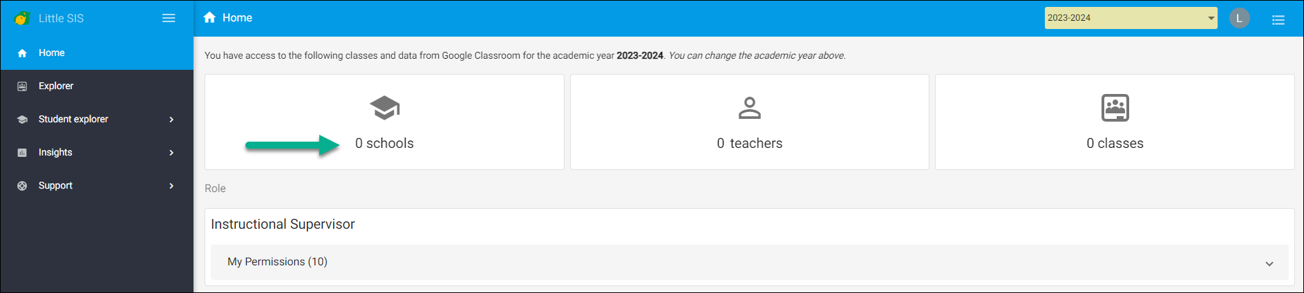 Assigned schools view