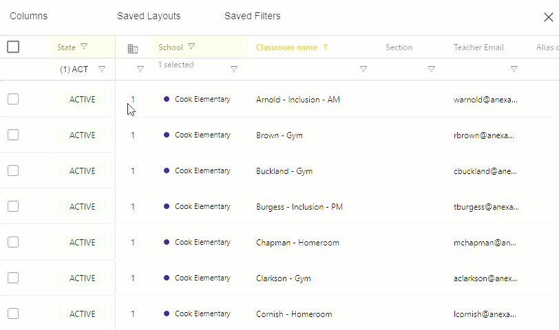 Change the primary teacher single menu path