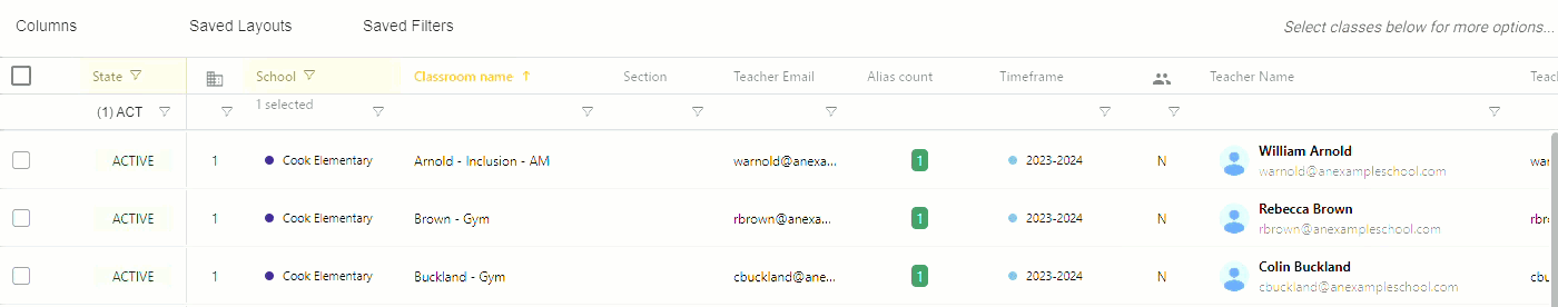 Change the primary teacher bulk menu location