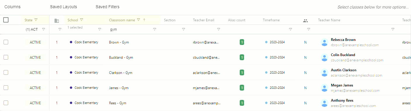 Join as a co-teacher multiple class example