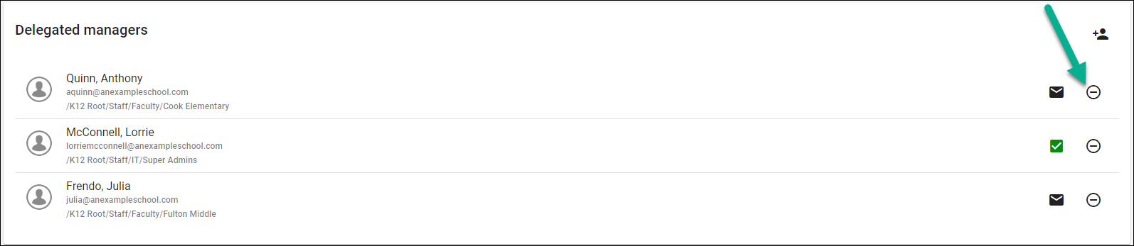 Remove Delegated Manager location
