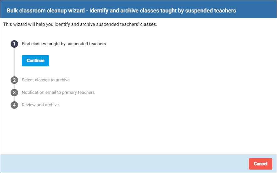 Bulk Action Suspended Stepper