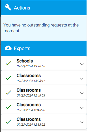 Exports Panel example