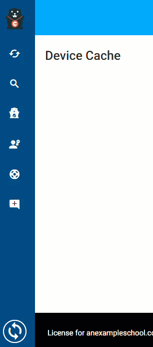 navigation to support then drop-down for reset designated admin