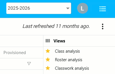 Teacher Analysis Refresh location