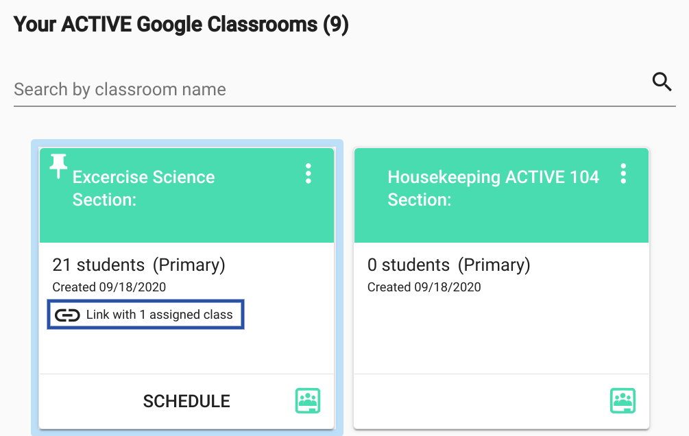 Access for viewing the roster for a linked class