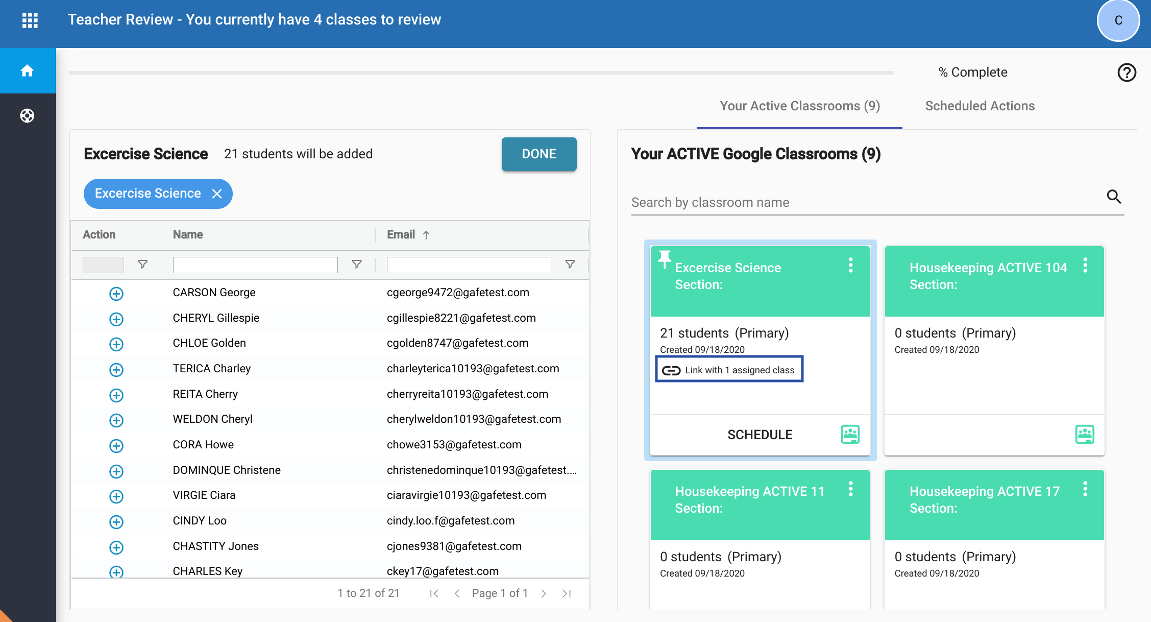 Anyone else have this Google Classroom link/sync issue