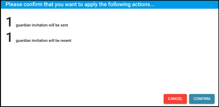 Confirm Guardia Actions