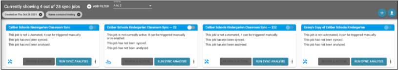 Roster sync with filter applied