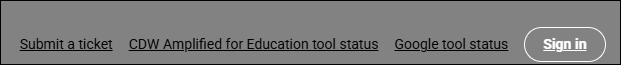 Top navigation bar showing a Sign in button for guest users.